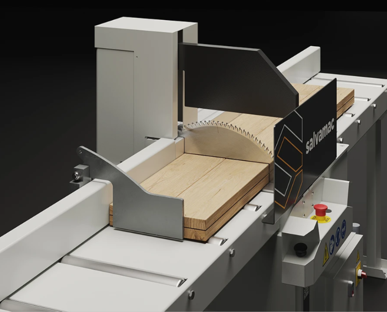 Salvamac Legend 500 semi-automatic docking saw for timber crosscutting