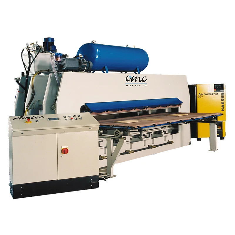 Membrane press for shaped panels, veneer and thermoplastic films